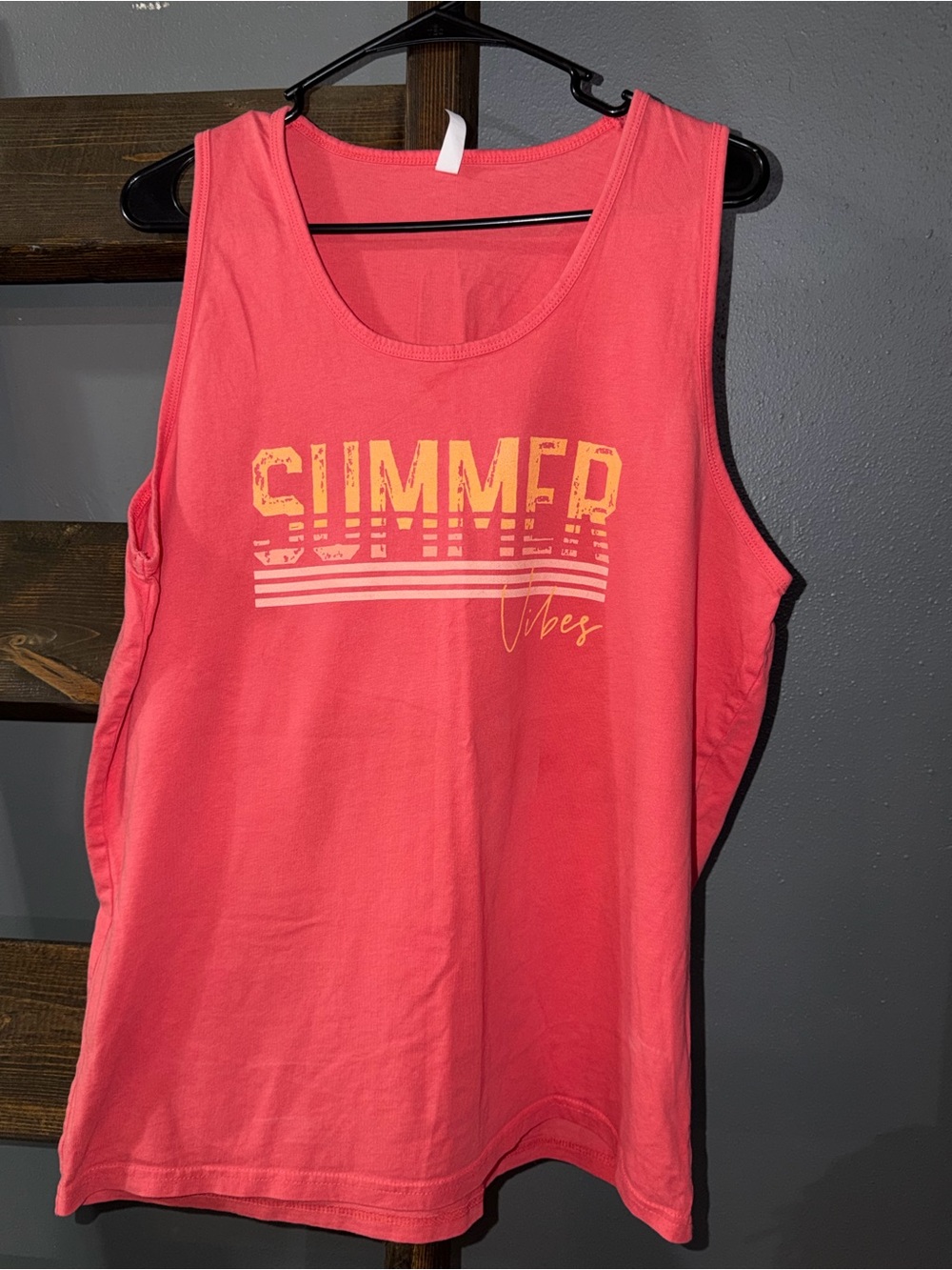Summer Vibes Coral Women's Tank Swim Cover-Up